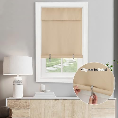 NICETOWN Biscotti Beige Thermal Insulated Blackout Curtain 36" x 72"