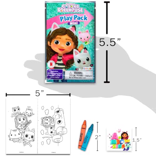 Gabby's Dollhouse Mini Party Favors Set - 8 Activity Packs