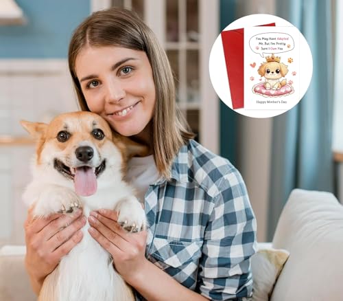 Funny Dog Mom Mother's Day Card with Envelope - Cute Gift