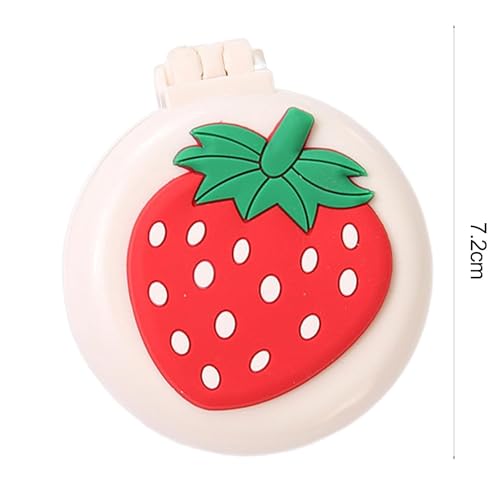 ZLmoue 2-Pack Strawberry Travel Hair Brush with Built-in Mirror