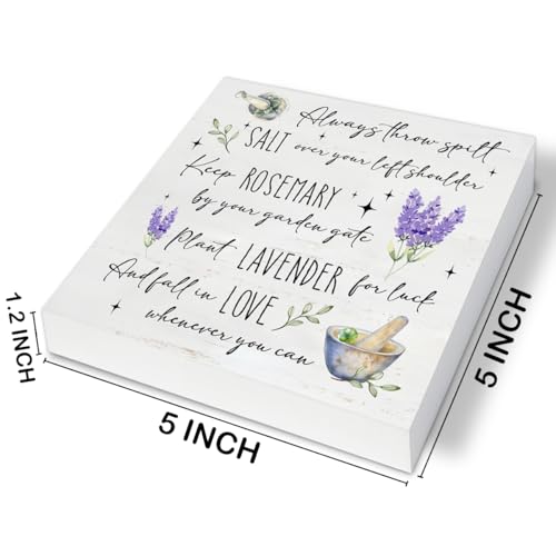 Practical Magic Halloween Wood Sign - Always Throw Salt (Sign 10)
