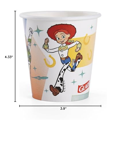Toy Story Mini Paper Cups for Kids, 3 Oz, 24 Count - Soak-Proof Rinse Cups