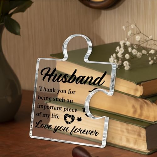 Acrylic Puzzle Plaque - Unique Gift for Husband | Home & Office Decor