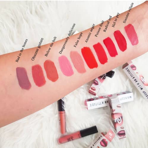 Rude Cosmetics Liquid Matte Lipstick - Dangerously Dangerous 0.1 oz
