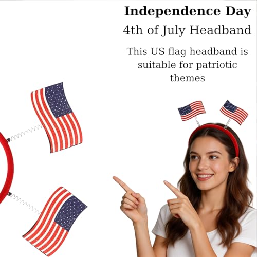 American Flag Headband Patriotic US Flag Hair Accessories for 4th of July