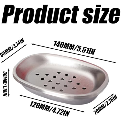 Stainless Steel Soap Dish - Double Layer Self-Draining Shower Holder