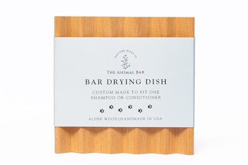 The Animal Bar Natural Alder Wood Self-Draining Soap Dish Holder