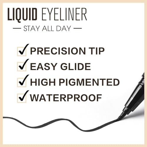 UCANBE Blue Mascara and Liquid Eyeliner Set Waterproof Eye Makeup Duo