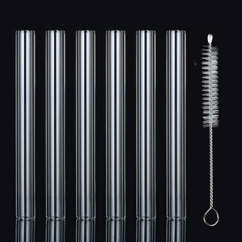 Borosilicate Glass Blowing Tubes Set - 6 Pcs, 12mm OD, 4 Inch