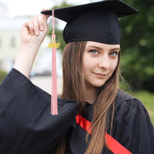 Gold 2026 Graduation Tassel Charms - 5 Pack for Caps & Decor