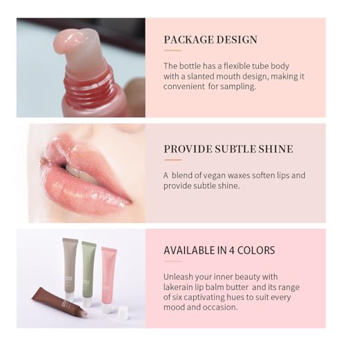 Tiejdhr Hydrating Lip Balm Butter Set - 4 Flavors 0.5 oz Squeeze Tubes