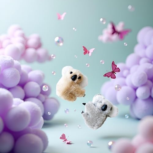 Senyango Plush Koala Hair Claw Clips - Cute Stuffed Animal Barrettes Set of 2
