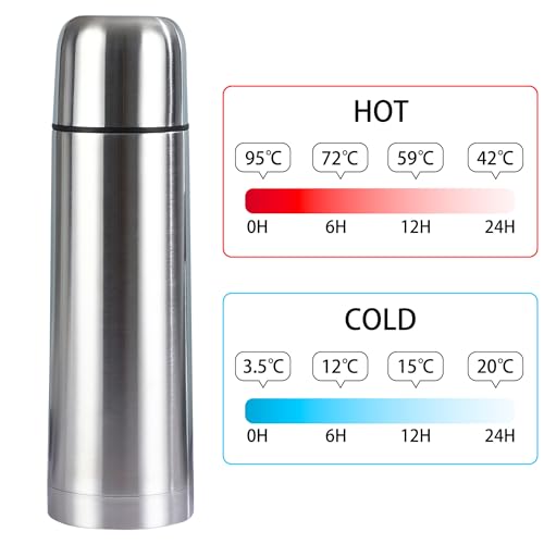 12oz Insulated Stainless Steel Thermal Bottle with Cup - Leak-Proof Travel Flask for Hot & Cold Drinks