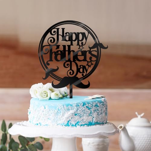 Happy Father's Day Acrylic Cake Topper - Best Dad Decoration