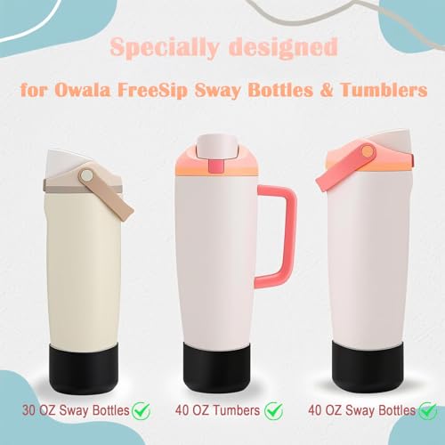 2-Pack Silicone Boot for Owala FreeSip Sway 40 oz & 30 oz Bottle and Tumbler - Non-Slip & Scratch Resistant Bottom Protector Boot for Owara Accessories Protective Sleeve Cover