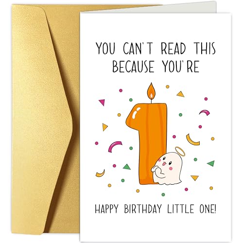 Funny 1st Birthday Halloween Card for Baby Boy or Girl