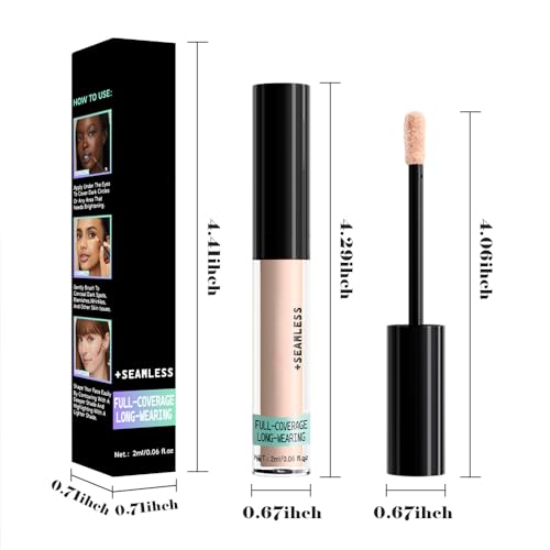 QIDSTERS Liquid Concealer Full Coverage Waterproof Light 02