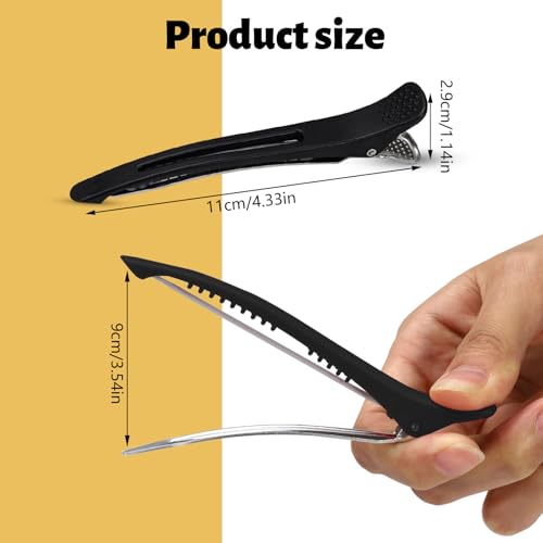 Bagentry No Crease Hair Styling Clips with Silicone Band - 6 Pack