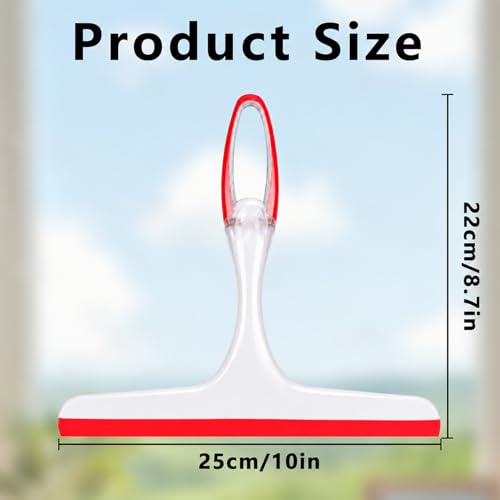 Shower Squeegee for Glass Doors - 3 Pack (Blue, Green, Red)