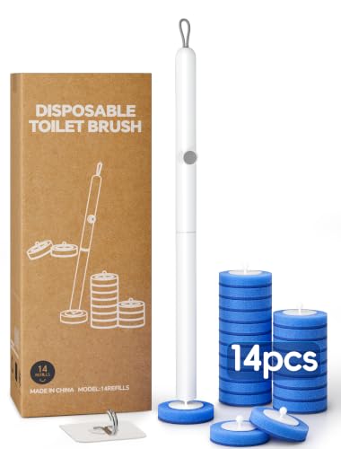 Disposable Toilet Bowl Cleaning Wand with Replacement Heads
