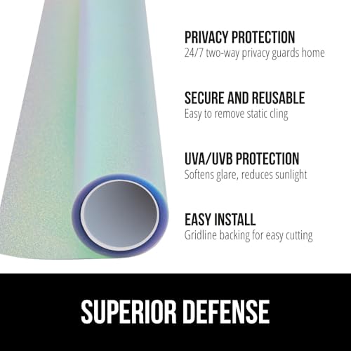 Gorilla Guard Rainbow Window Privacy Film 35.4x78.7 - Two Way Sun Blocking
