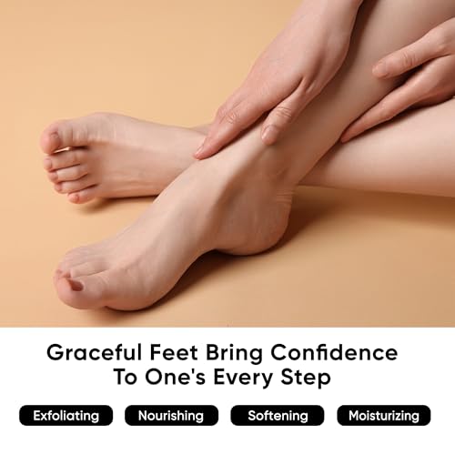 Coconut Foot Peeling Mask 3 Pairs - Exfoliating Dead Skin Remover for Dry Feet and Cracked Heels