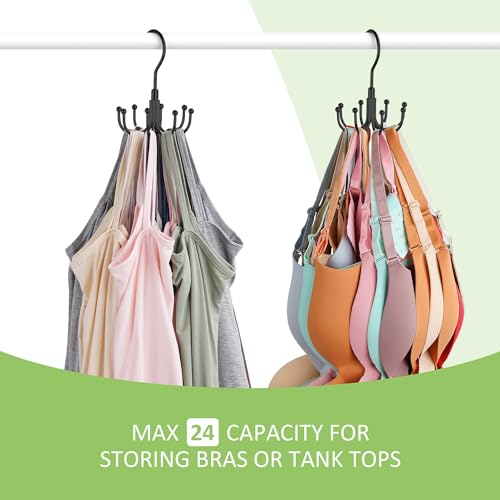 OMHOMETY Black Tank Top & Bra Hanger - 24 Capacity Organizer