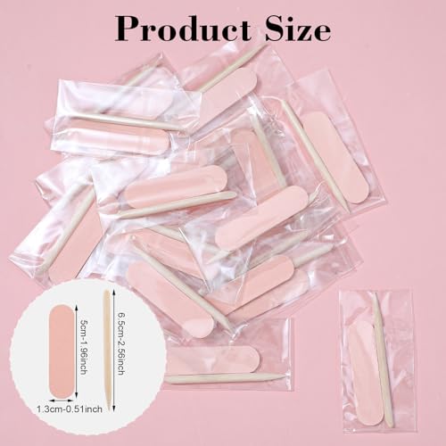 Qulkws Mini Nail File and Wooden Cuticle Pusher Manicure Set - 20 Pcs