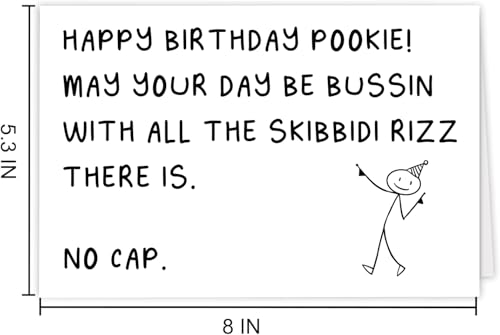 Funny Teen Slang Birthday Card for 13 Year Old - PUGAILA