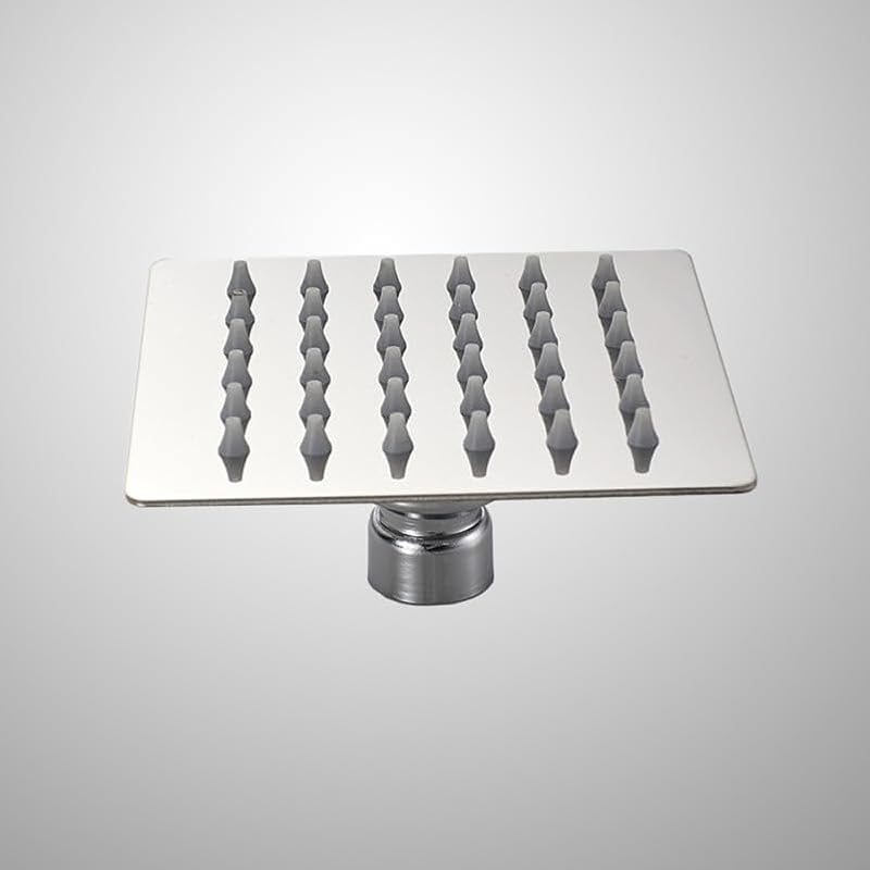 4-Inch Square High Pressure Rainfall Shower Head - Stainless Steel