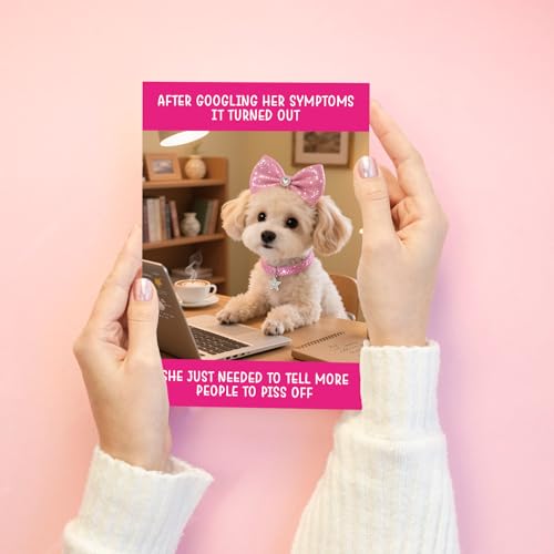 Funny Dog Birthday Card for Women - Hilarious Gift for Dog Moms