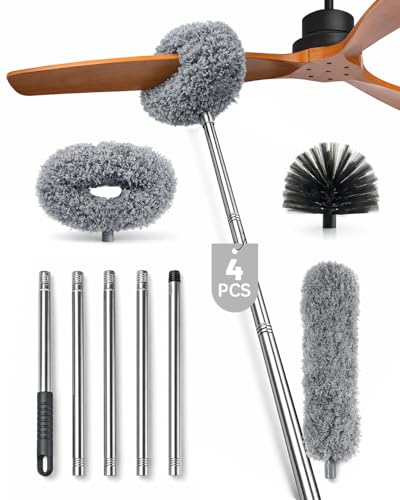 3-in-1 Duster Cleaning Kit with Extension Pole for High Ceilings