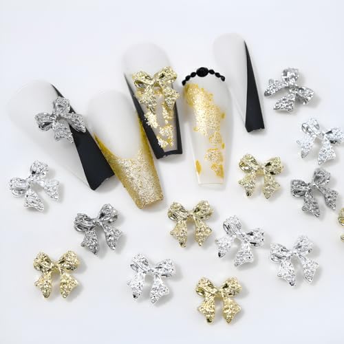 36 Pcs 3D Bow Nail Art Charms Metal Alloy Rhinestone Gems for DIY Nails