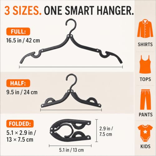 Indistar 10PCS Travel Foldable Hangers for Cruise & Packing – Portable Space-Saving Clothes Drying Rack