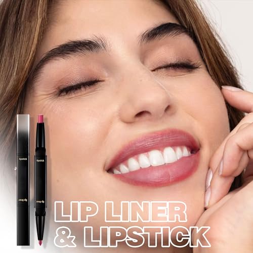 BEUKING Double-Ended 2-in-1 Matte Lipstick and Lip Liner Combo Shade 04