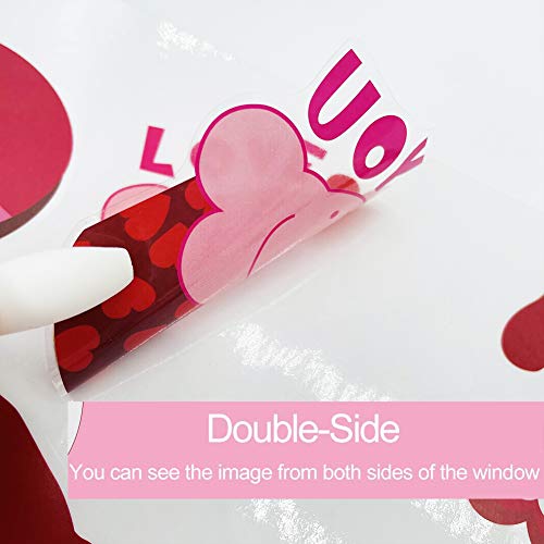77 PCS Valentine's Day Gnome Heart Window Clings – 8 Sheets