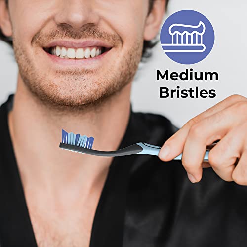 Reach Essentials Medium Toothbrushes with Caps, 6 Count
