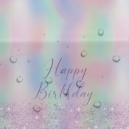 3 Pack Iridescent Purple Holographic Tablecloths - 86x55in