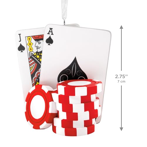 Poker Chips and Cards Christmas Ornament - Holiday Hobby Gift
