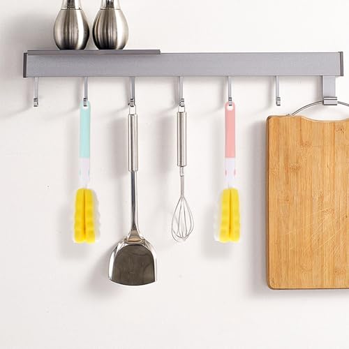 Bottle Brush Sponge Cleaner Set - 4 Handles with 2 Replacement Heads