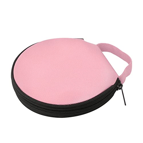 Pink 20 Capacity CD/DVD Case Organizer with Zipper - Portable Oxford Storage Wallet