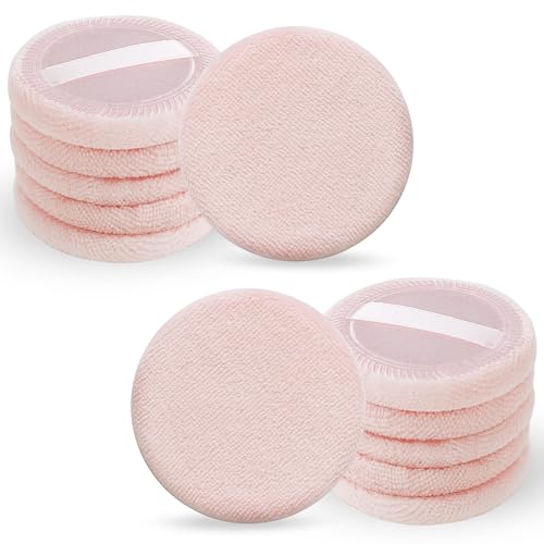 KALIONE 12 Pcs Round Makeup Powder Puffs 2.3 Inch Velour Face Sponges