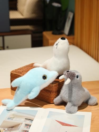 Dolphin Plush Toy - Cute 9-Inch Stuffed Animal Pillow Gift