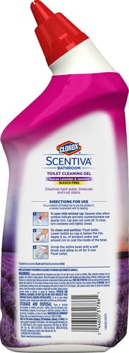 Clorox Scentiva Toilet Cleaning Gel, Lavender & Jasmine, 24 Fl Oz (Pack of 2)