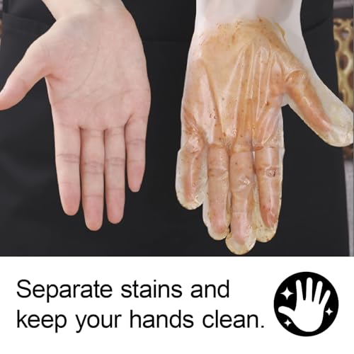 400 Count Disposable Plastic Gloves - Food Safe, Latex-Free & Powder-Free