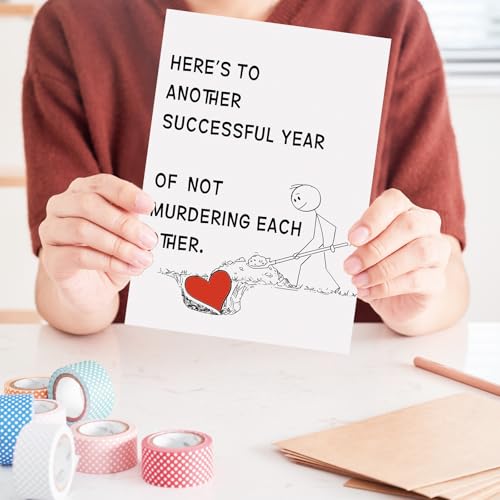 Funny Anniversary Card for Husband & Wife - Heartfelt Message