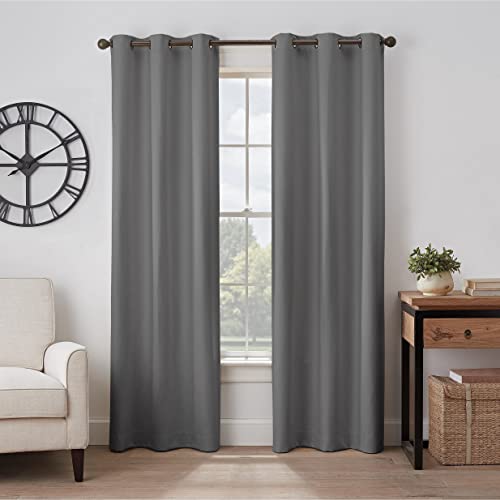 Eclipse Gabriella Grommet Top Curtains for Bedroom, Single Panel, 40" x 95", Indigo