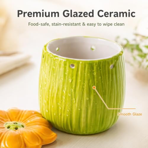 Ceramic Flower Refrigerator Deodorizer Jar - Natural Odor Absorber