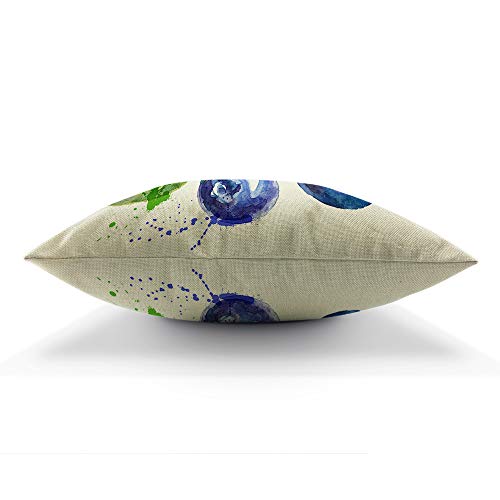 AOYEGO Blueberry Pillow Cover 12x20 Inch Rectangle Cotton Linen