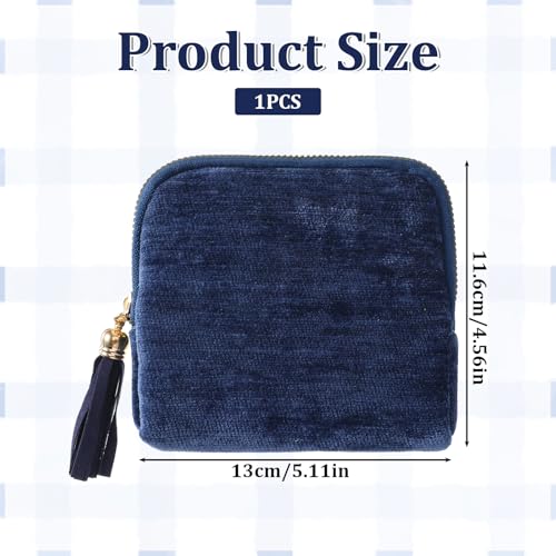 Travel Jewelry Case Organizer, Small Chenille Zipper Pouch for Earrings